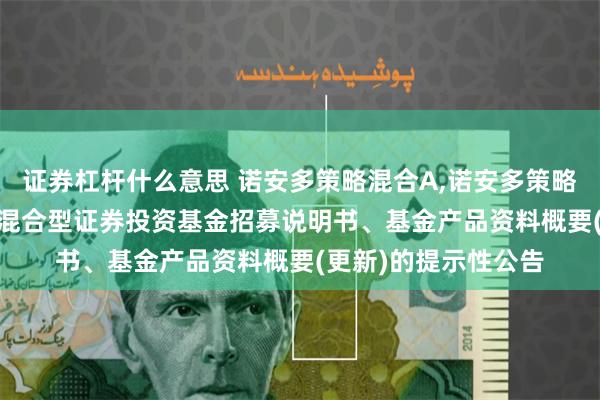 证券杠杆什么意思 诺安多策略混合A,诺安多策略混合C: 诺安多策略混合型证券投资基金招募说明书、基金产品资料概要(更新)的提示性公告