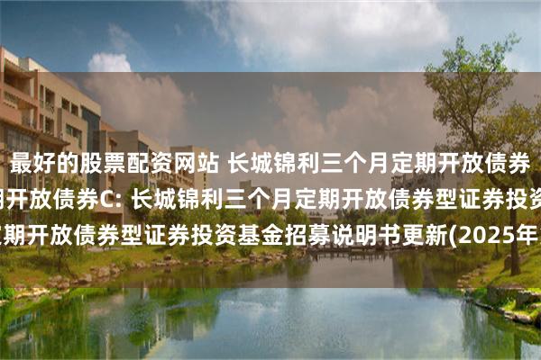 最好的股票配资网站 长城锦利三个月定期开放债券A,长城锦利三个月定期开放债券C: 长城锦利三个月定期开放债券型证券投资基金招募说明书更新(2025年第1号)