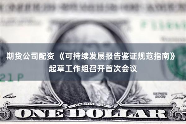期货公司配资 《可持续发展报告鉴证规范指南》 起草工作组召开首次会议