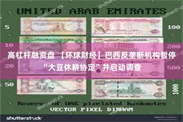 高杠杆融资盘 【环球财经】巴西反垄断机构暂停“大豆休耕协定”并启动调查